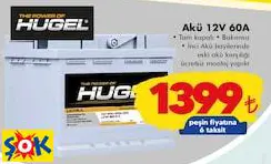 HUGEL AKÜ 12V 60A HUGEL AKÜ 12V 60A